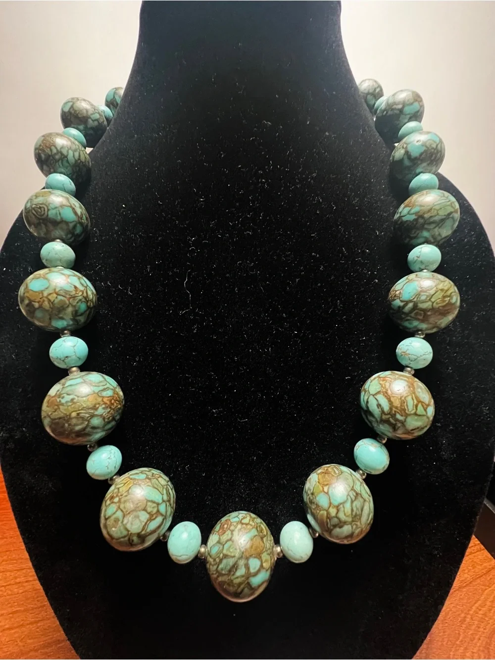 Turquoise Stone Beaded Necklace